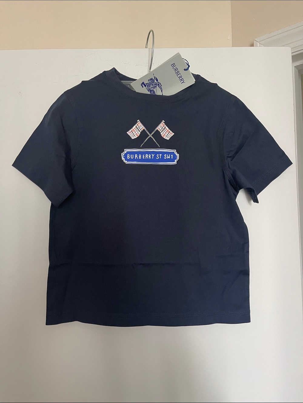 Burberry Navy Short Sleeve Tee kids